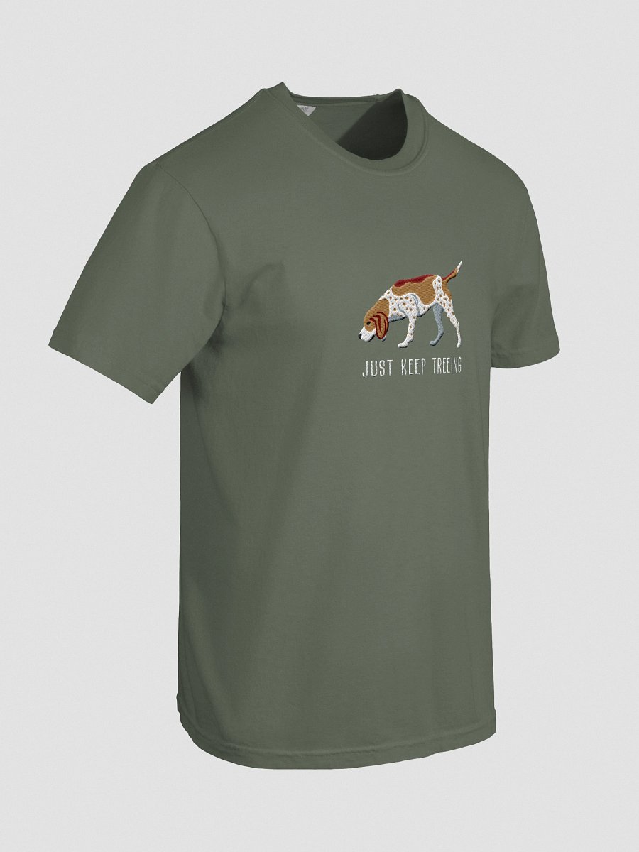 Just Keep Treeing T-Shirt(Embroidered) of a Redtick Coonhound product image (38)