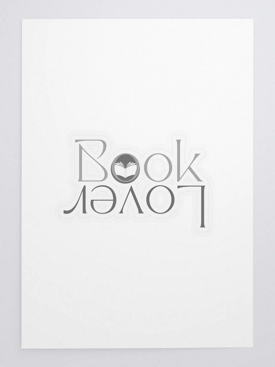 Book Lover Reflection Sticker - grey text product image (3)