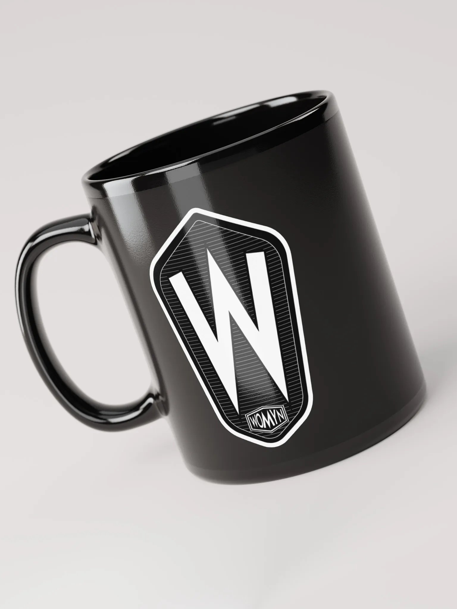 W WOMYN black mug product image (3)
