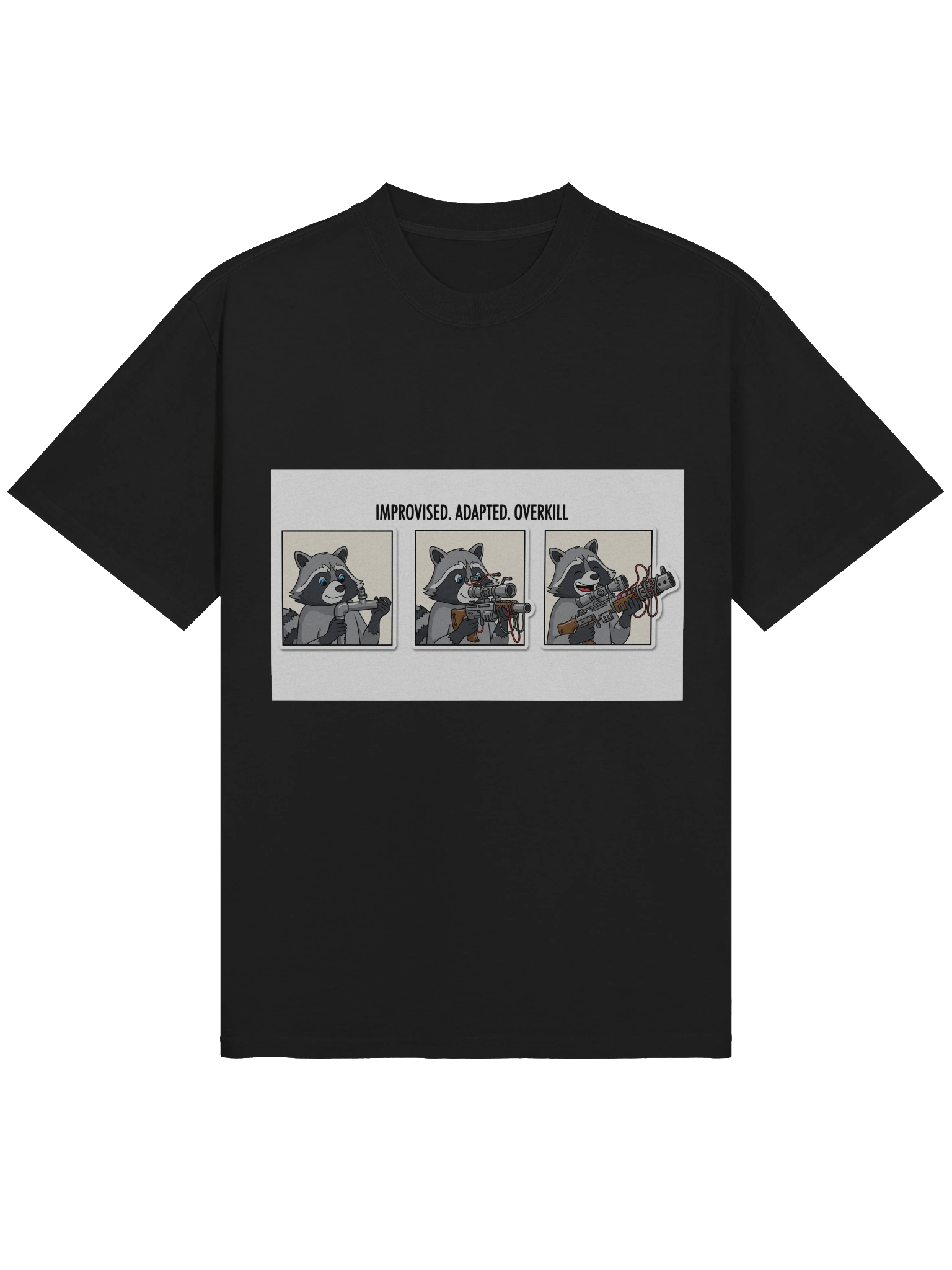 Adapted Overkill Raccoon Comic T-Shirt product image (9)