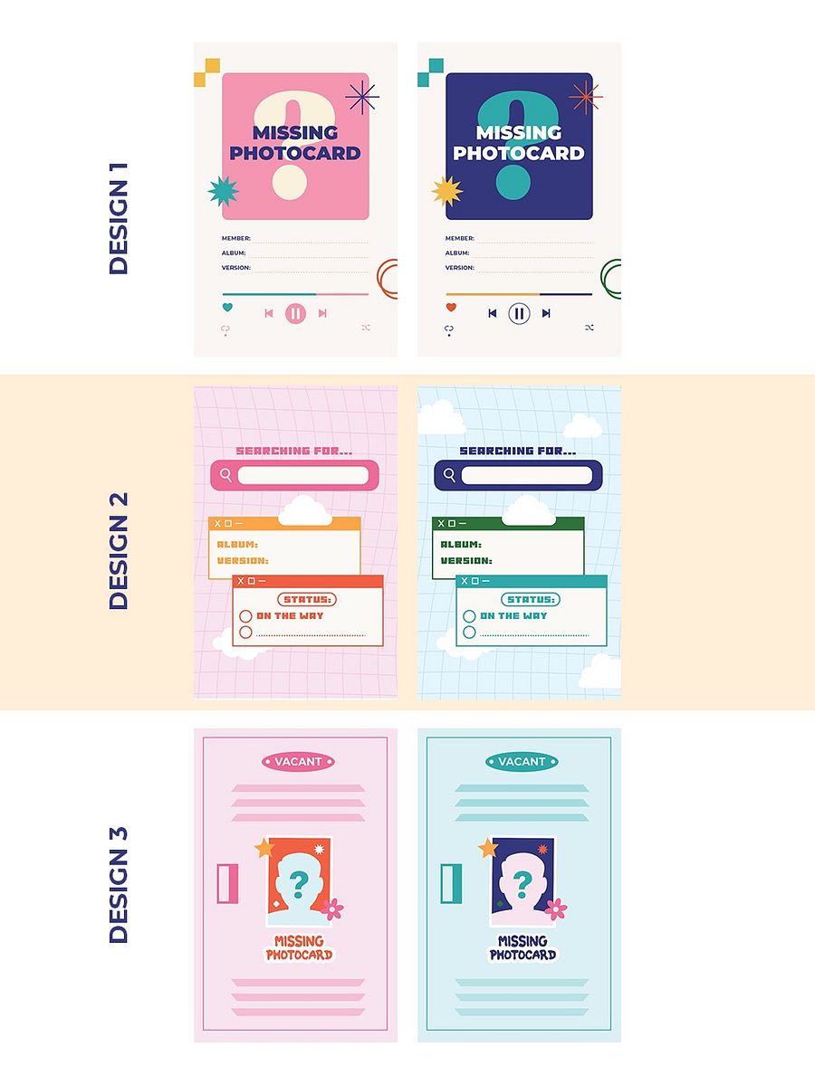 Missing Photocard KPOP Binder Insert PC Collection Instant Digital Download product image (3)