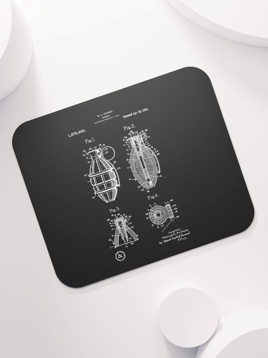Mk2 Grenade Patent Mouse Pad product image (7)