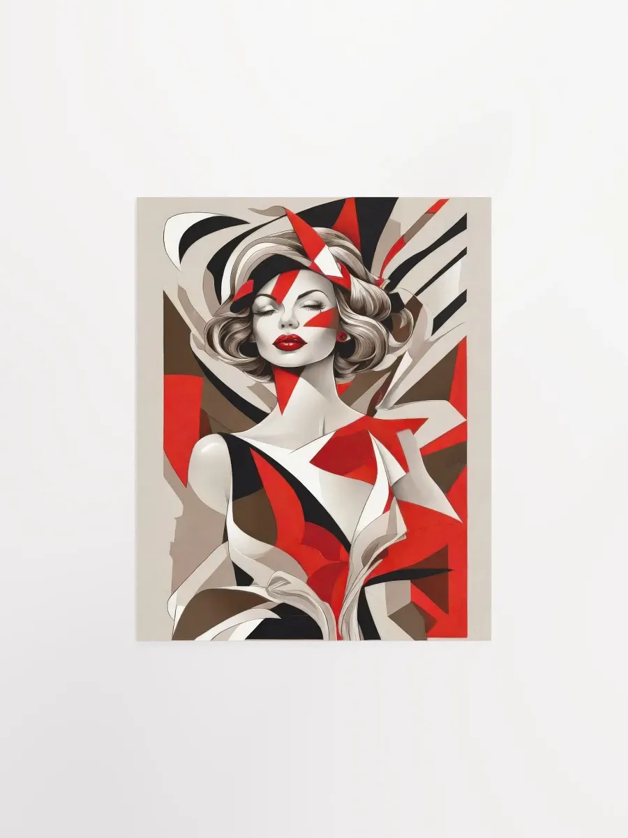 Red Woman - Poster - Small and Standard Sizes - 8x10-11x14-12x16-16x20 Inches product image (1)