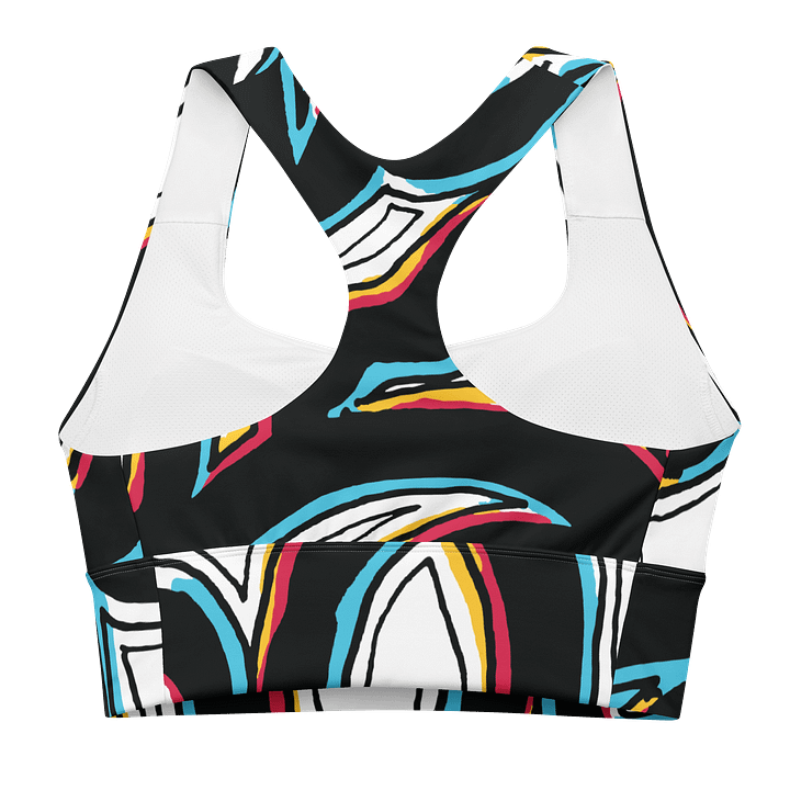 Vibrant Wave All-Over Print Sports Bra product image (2)