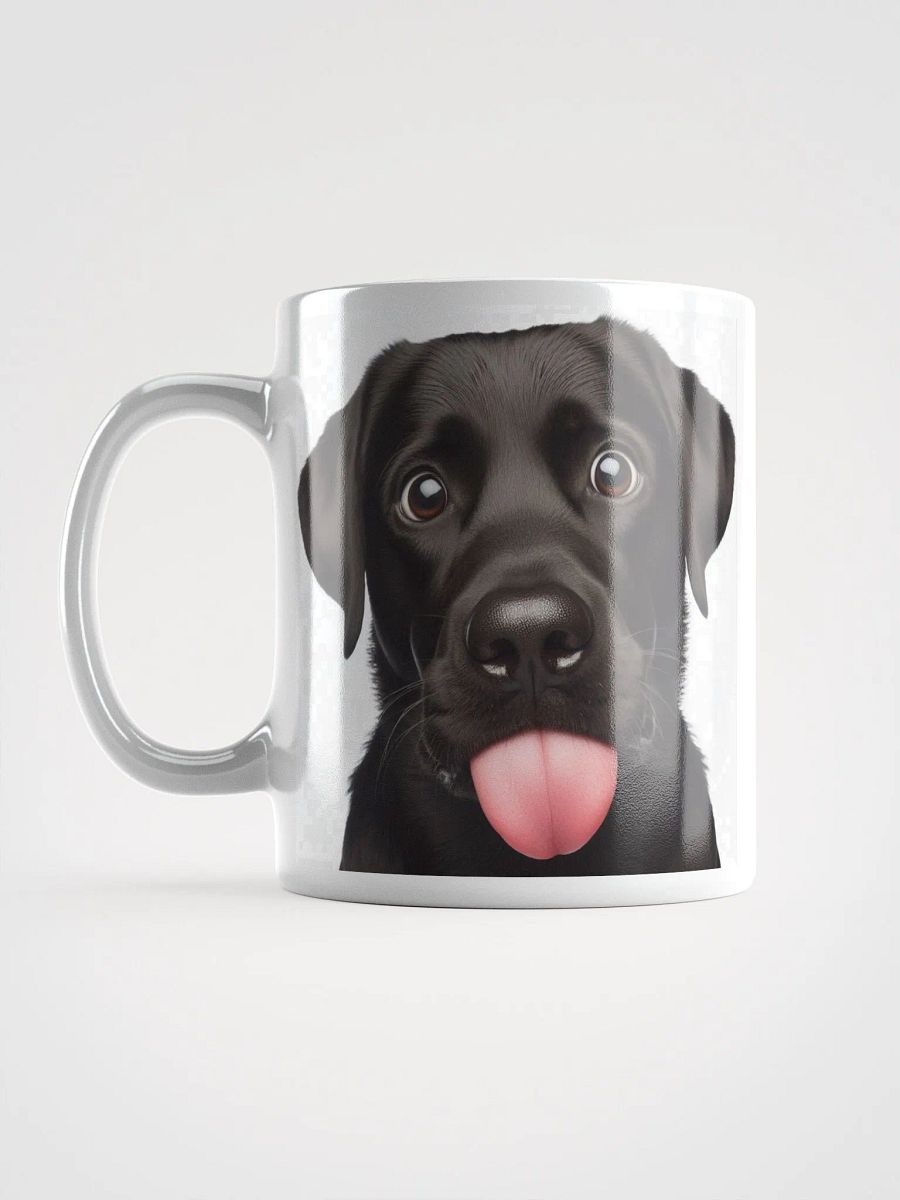 Rude Black Labrador #Humorous Glossy Mug - White product image (7)