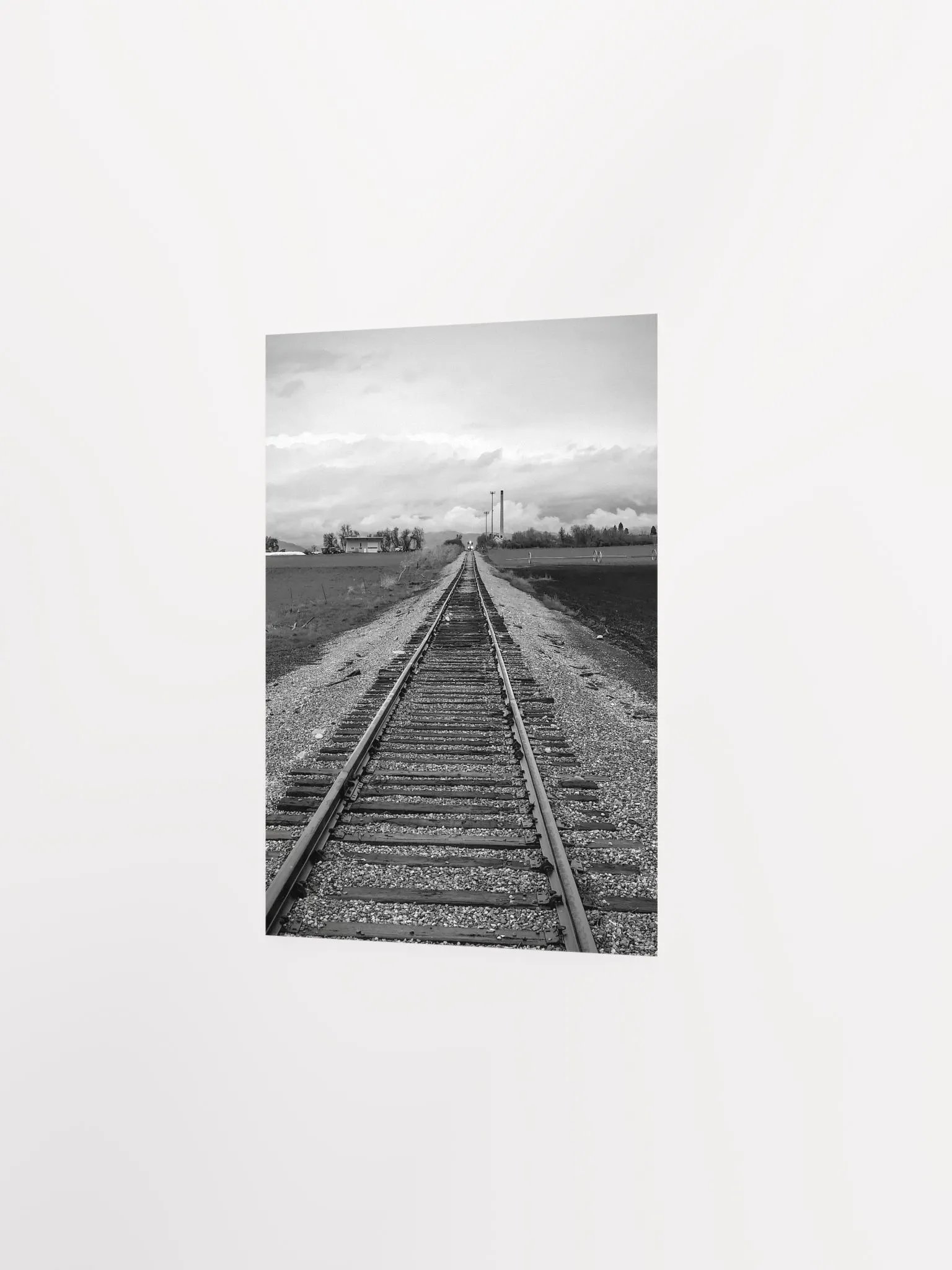 Black & White Train on Tracks - Poster product image (2)
