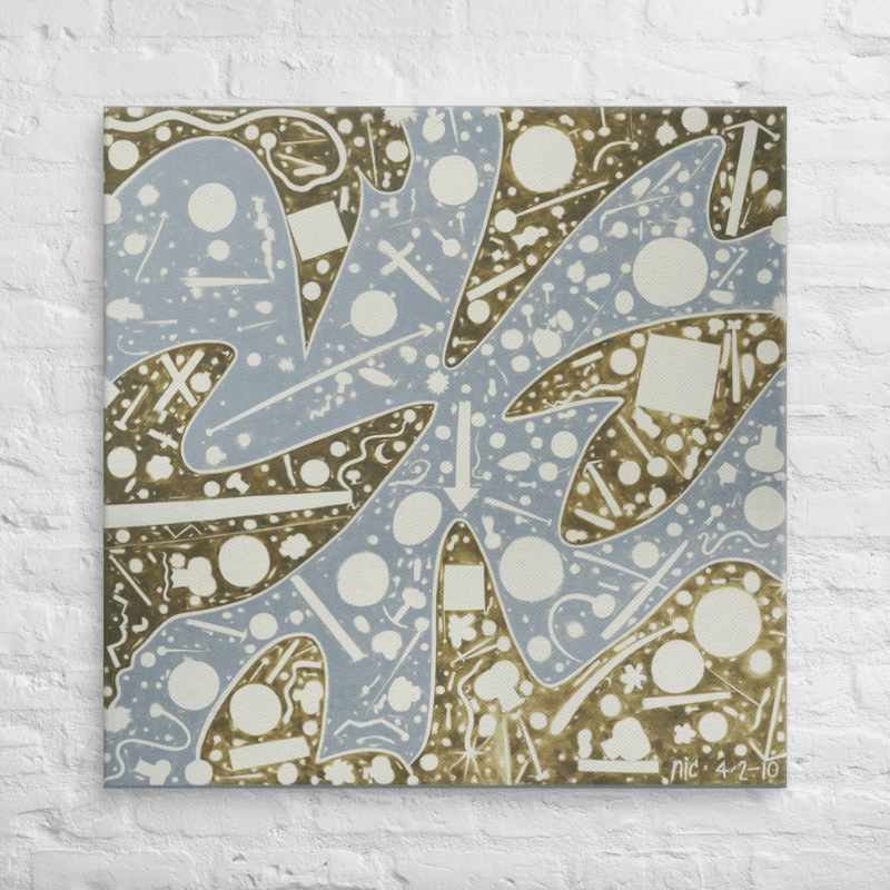 Cartoon Clock (2010) on Canvas (36" x 36") product image (2)