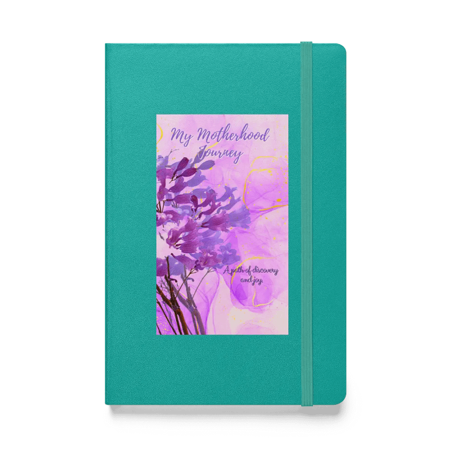 My Motherhood Journey - Floral Hardcover Notebook mothersday gift for younger moms product image (1)