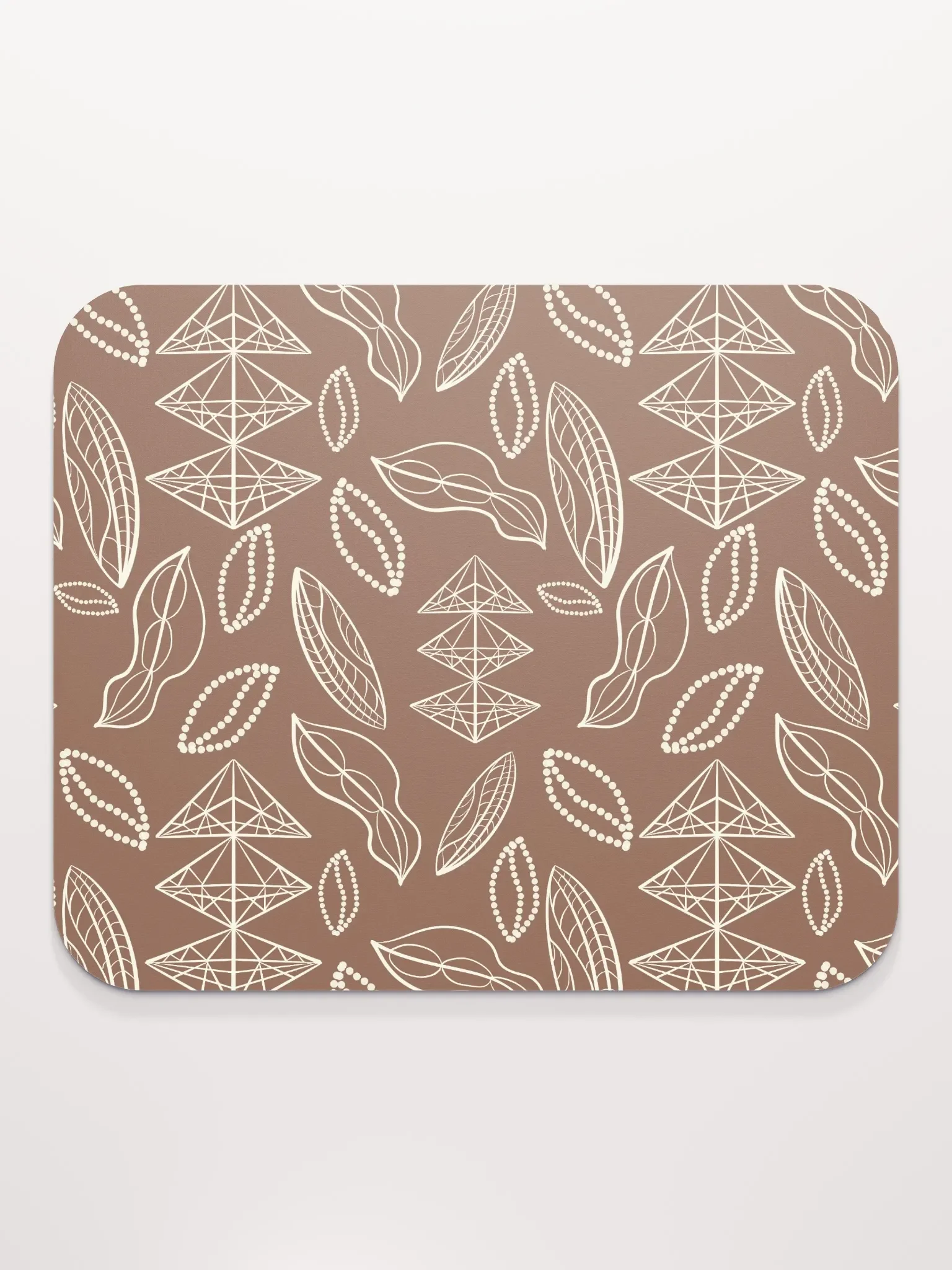 El Yunque Brew Bliss: Abstract Coffee Bean Earthy Mousepad product image (2)