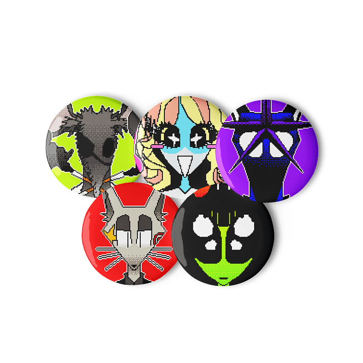 psycho🞱star pin-back button set product image (3)