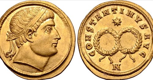 Hammered at 18000 GBP at Roma's Auction XIX  lot 944.

★ Mint State and Very Rare Constantine I ★

Constantine I AV Solidus. ...