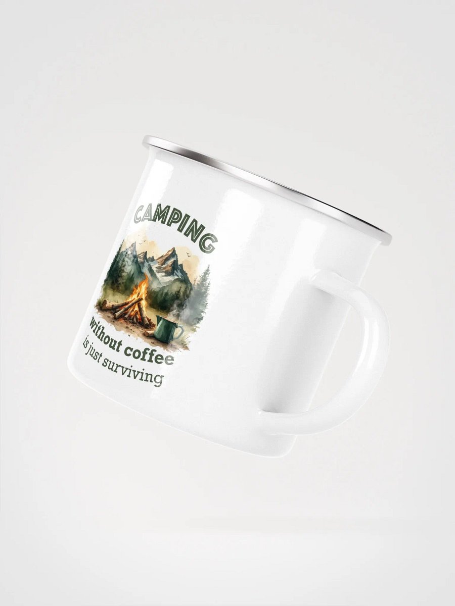 Camping Without Coffee Enamel Mug product image (5)