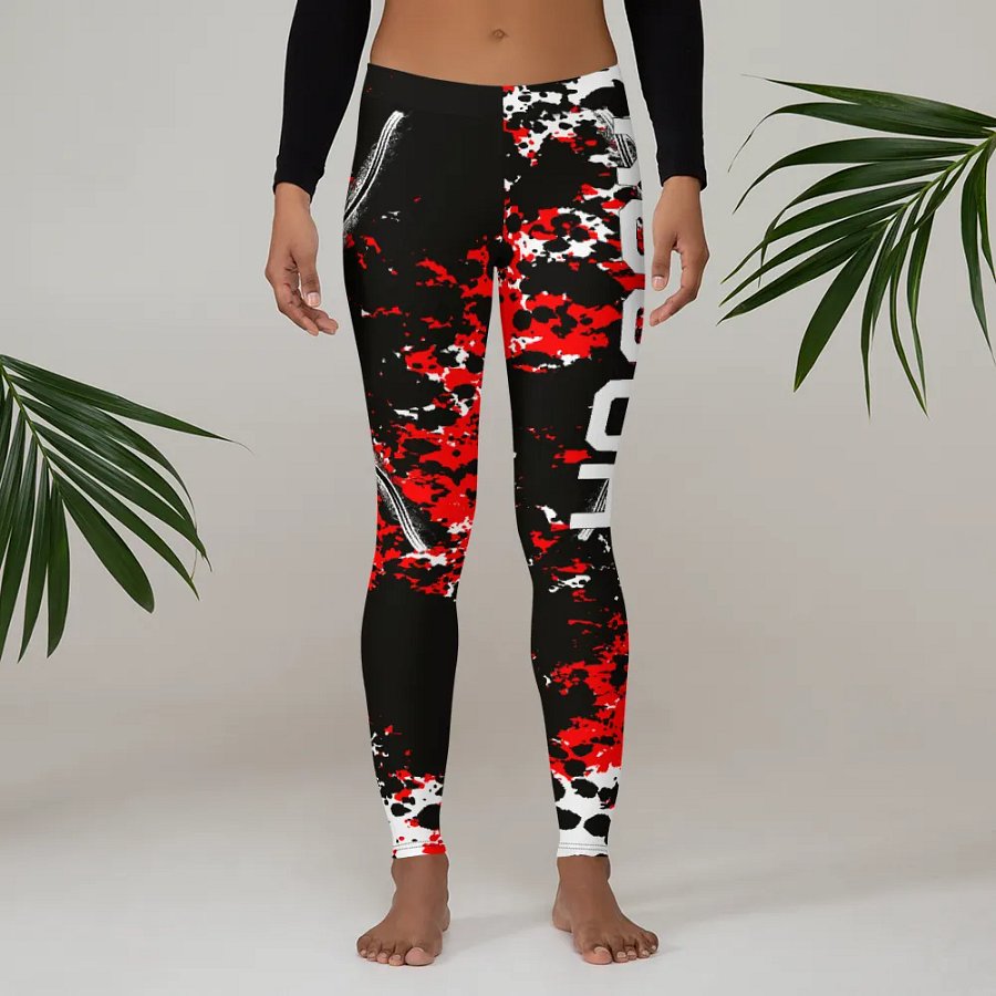 White HApex Gear Black Logo Leggings product image (3)