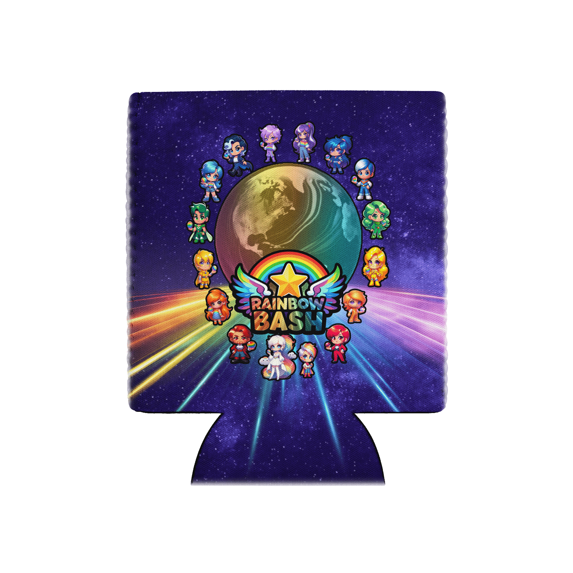 Rainbow Bash Koozie product image (1)