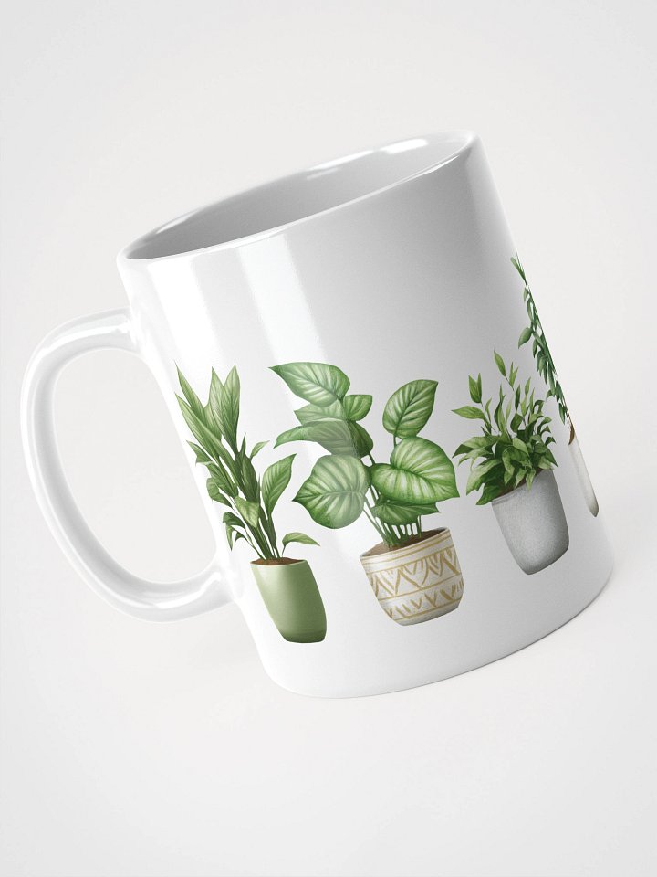 Plant Line Art Botanical Coffee Mug (White) product image (2)