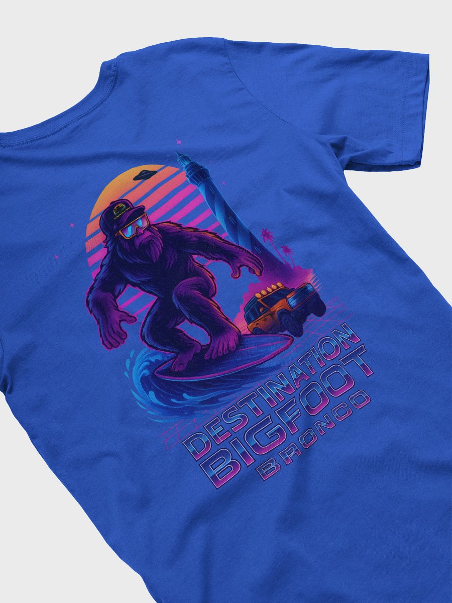 Destination Bigfoot Bronco Synthwave T-Shirt (Blue) product image (4)