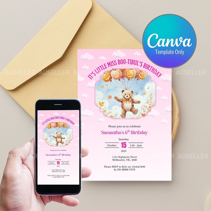 Little Miss Boo-tiful's Birthday Invitation product image (1)