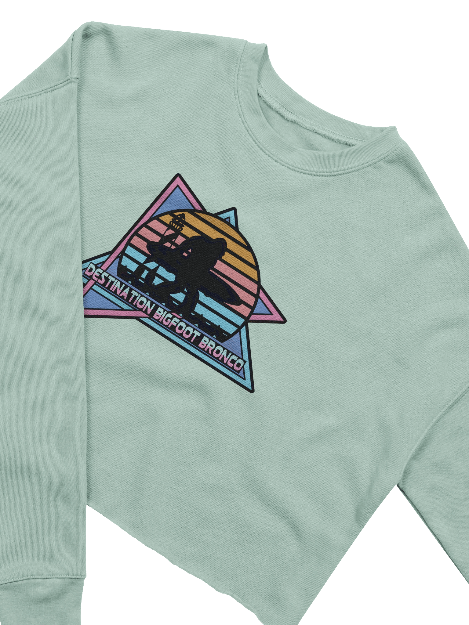 Destination Bigfoot Bronco Retro-Inspired Bella+Canvas Women's Fleece Crop Sweatshirt (Multiple Colors Available) product image (7)