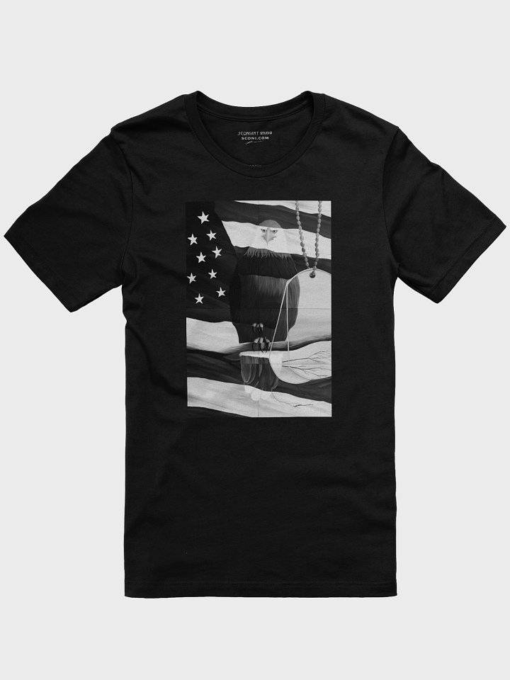 sconiArt b&w design, 'freedom, america remembers'. - unisex T-Shirt. product image (1)