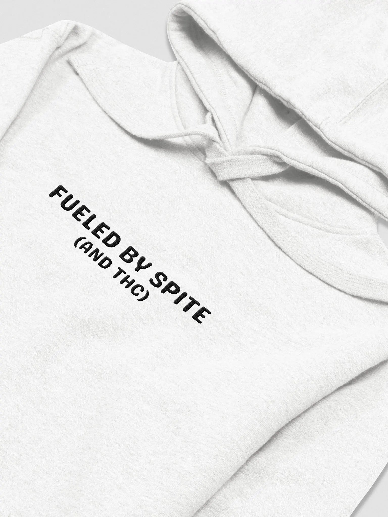 FUELED BY SPITE (black thread) embroidered heavyweight hoodie product image (11)