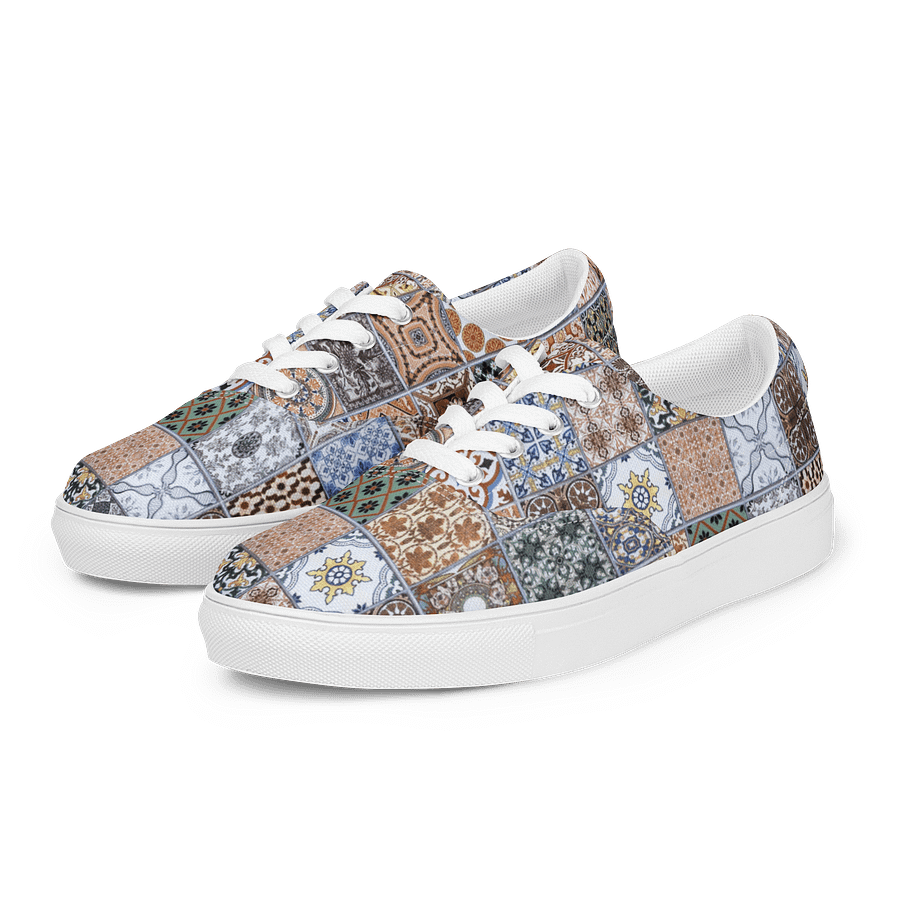 Eclectic Tiles Men's Lace-Up Canvas Shoes product image (5)