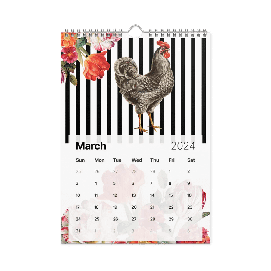 Rooster Collection 2024 Wall Calendar product image (8)