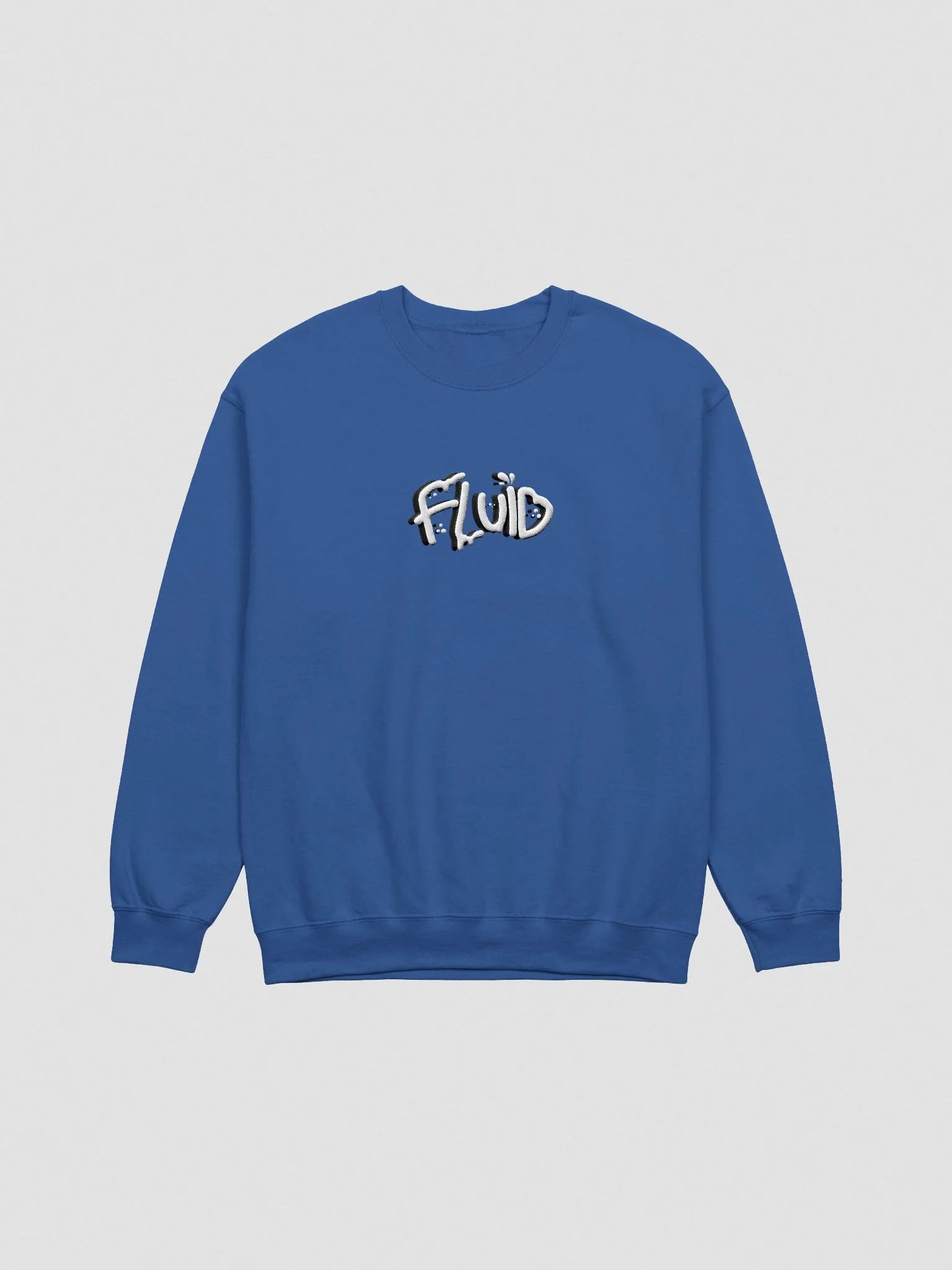 FLUID ROYAL BLUE SWEATSHIRT (EMBROIDERED) product image (1)