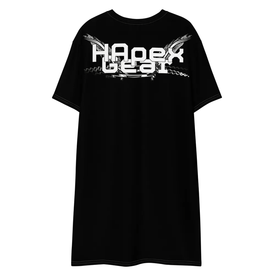 T-Shirt Dress - Black - White HApex Gear White Logo product image (7)