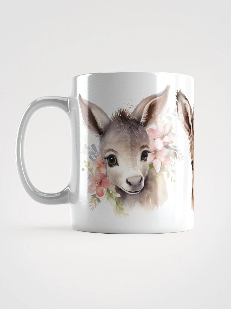 Floral Donkey Trio White Glossy Mug product image (4)