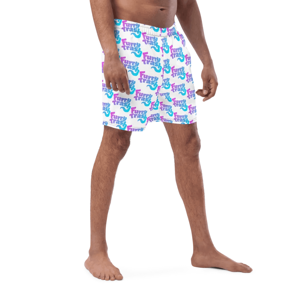 Furry Trash Swimtrunks – Bubble Logo (Twilight on White) product image (8)