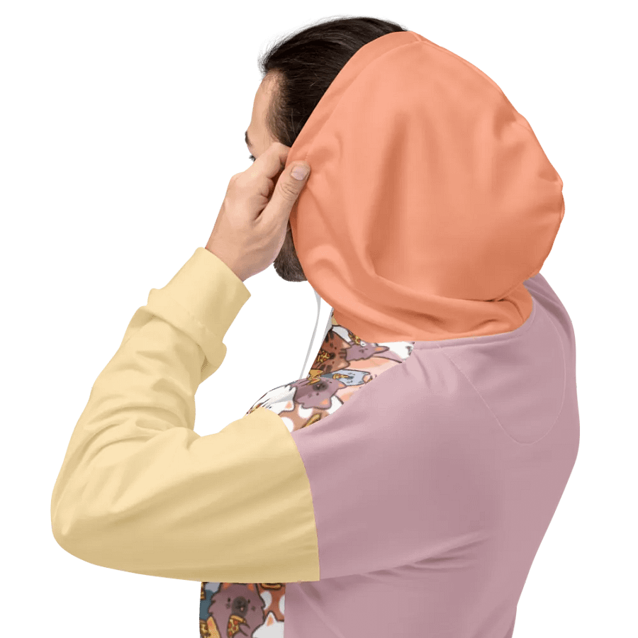Whimsical Cat Pizza Party All-Over Hoodie product image (7)