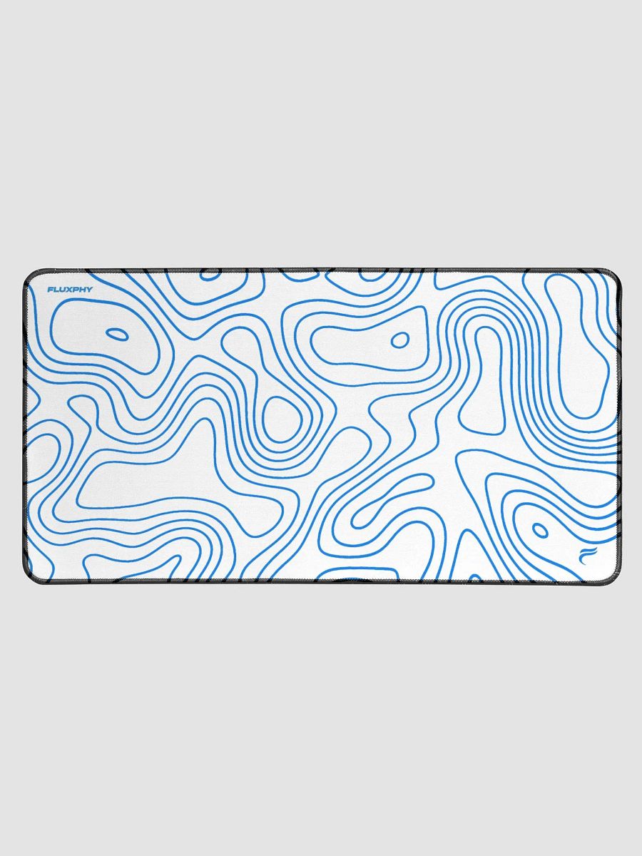White Blue Topography Mousepad by Fluxphy product image (1)