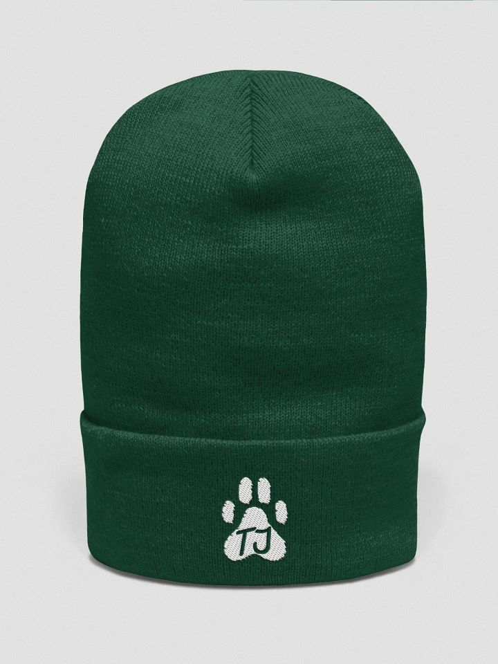 TJ Paw Cuffed Beanie 2 (white detail) product image (6)