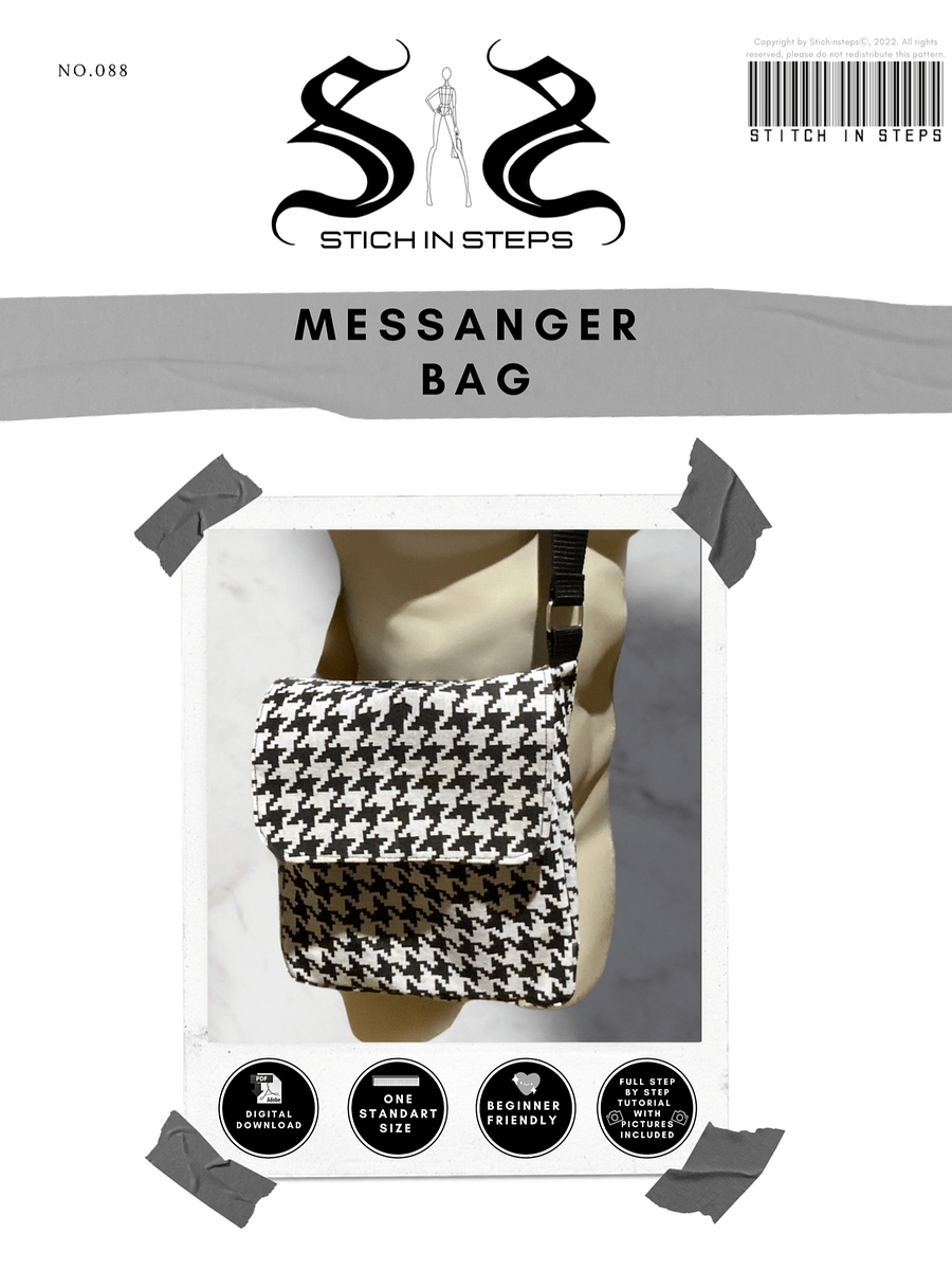Unisex Messenger Bag - Digital Sewing Pattern product image (1)