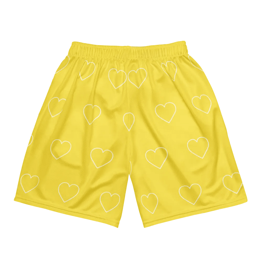 Orm Kornnaphat Unisex Mesh Shorts (White & Yellow) product image (2)