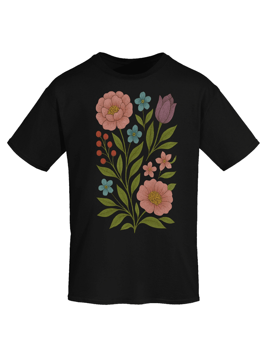 Floral Paradise T-Shirt | ✨ "Tranquility Blooms T-Shirt – Calm Floral & Butterfly Inspired Tee" product image (74)
