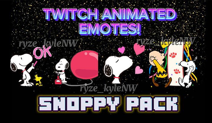 Twitch Animated Emotes SNOPPY PACK product image (1)