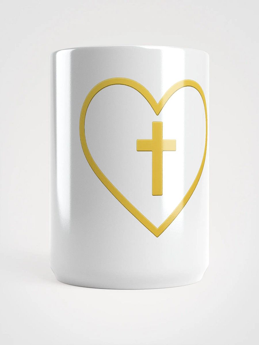 Vivid Heart Cross White Mug product image (5)