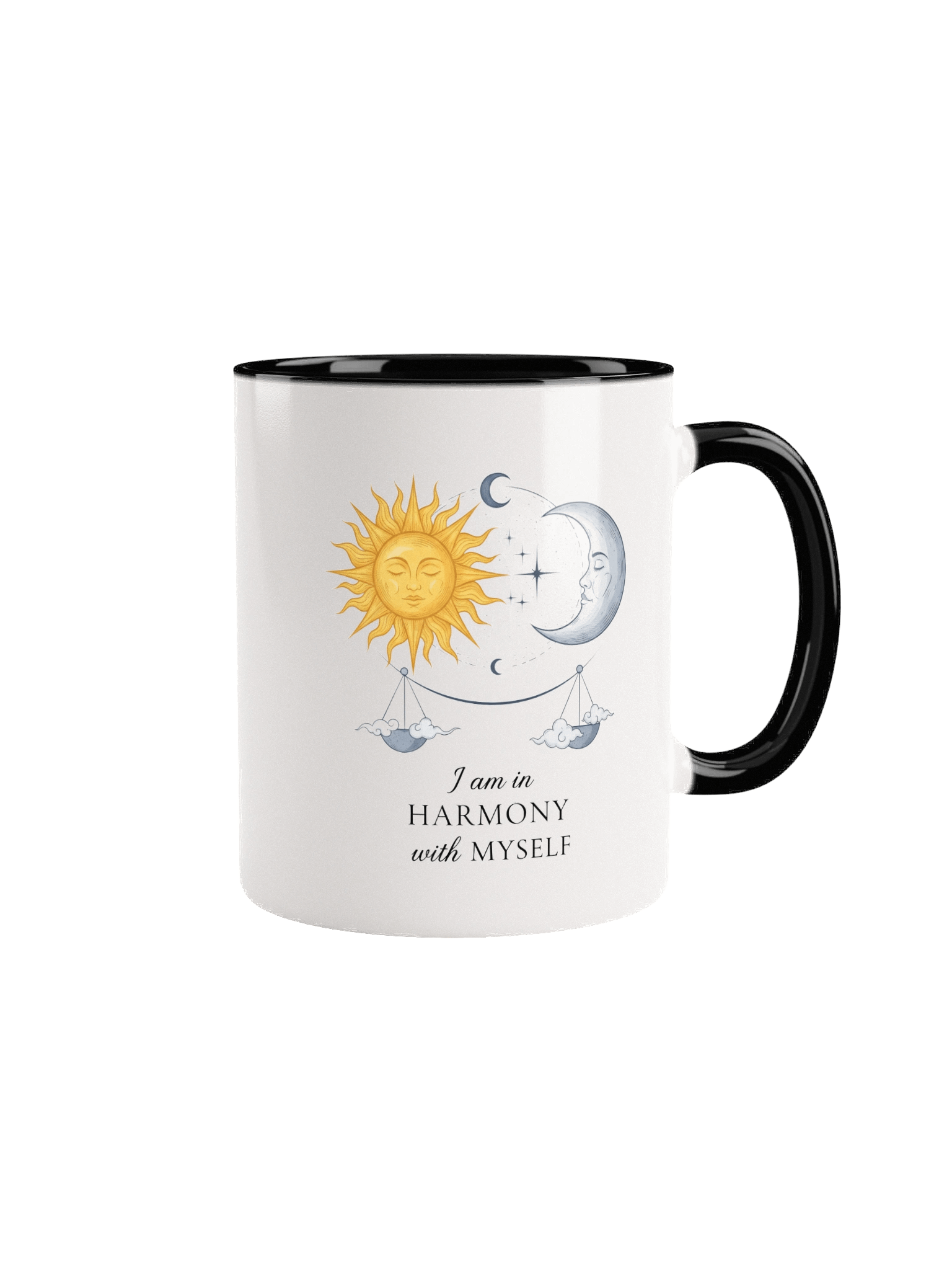 Sun & Moon Line Art & Quote Ceramic Mug product image (1)