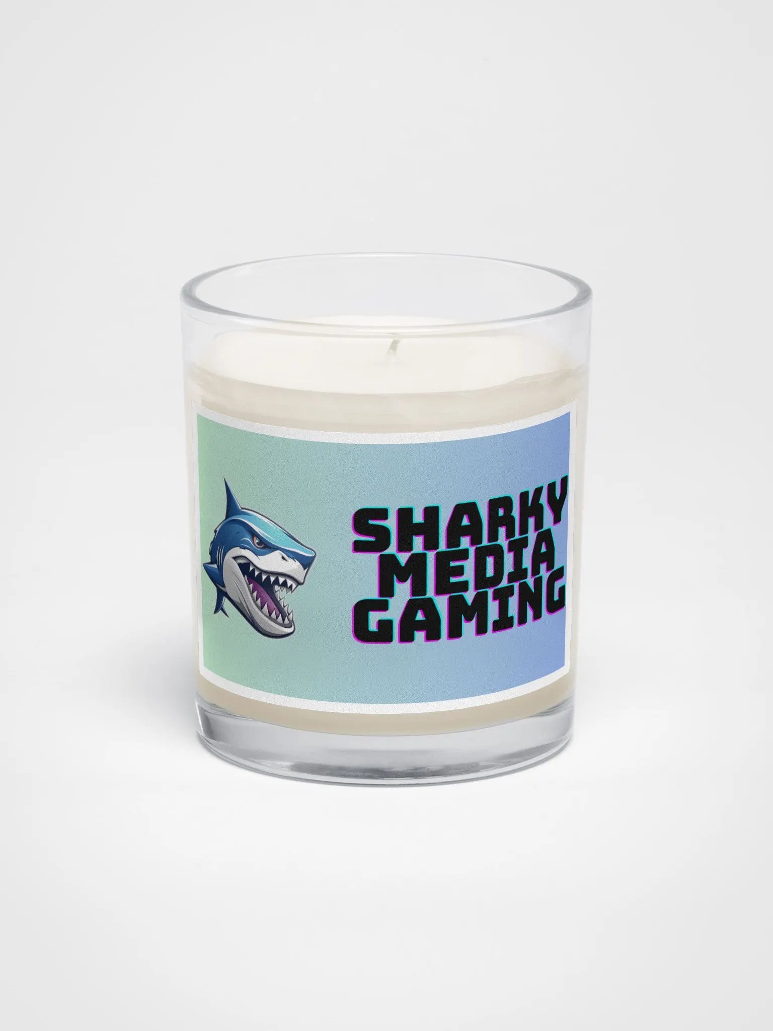 Sharky Media Gaming Candle (Green/Blue) product image (1)