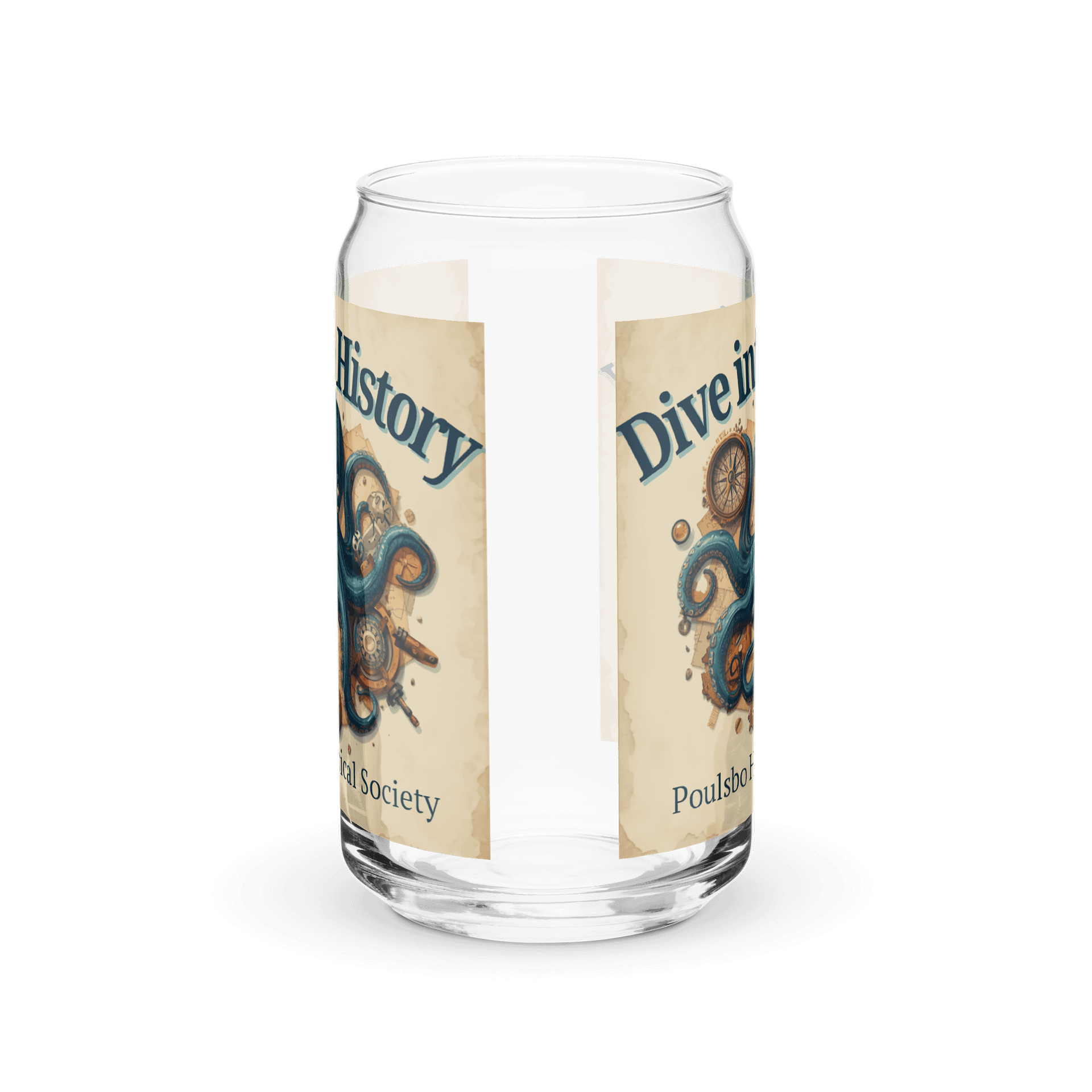 Nautical Octopus Can-Shaped Glass product image (2)