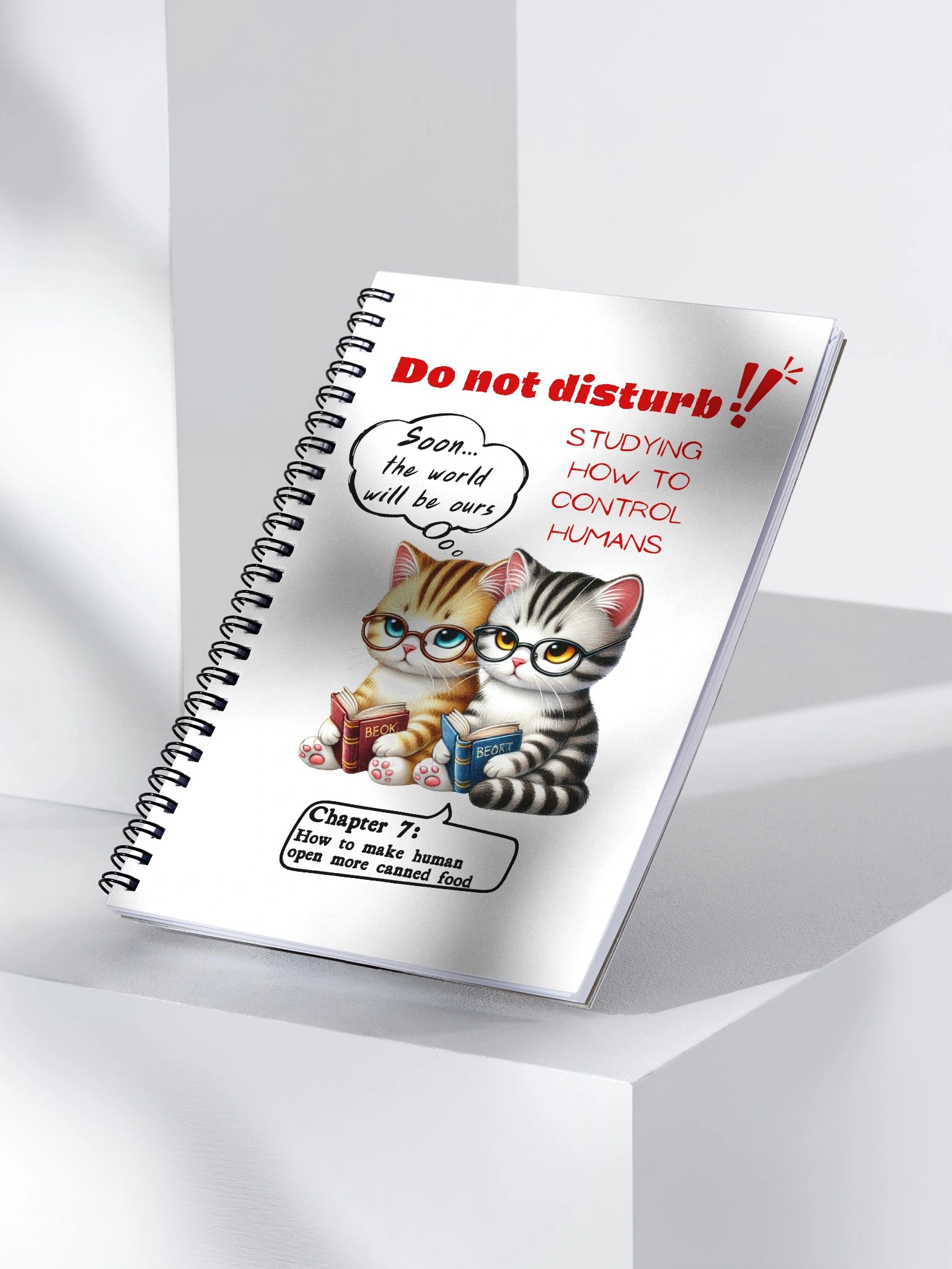 Cats Studying Human Control Spiral Notebook product image (3)