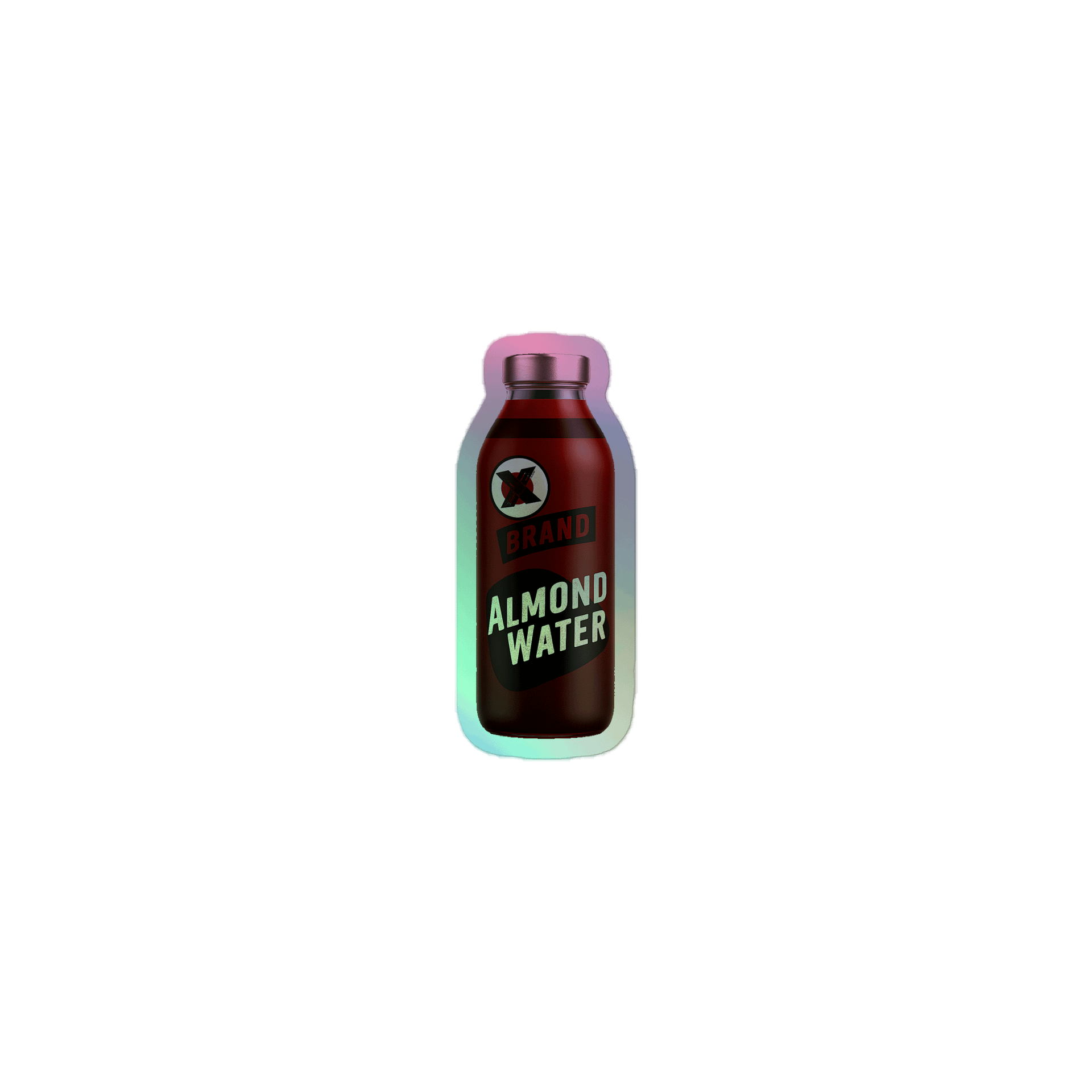 Holographic X Almond Water Sticker product image (1)
