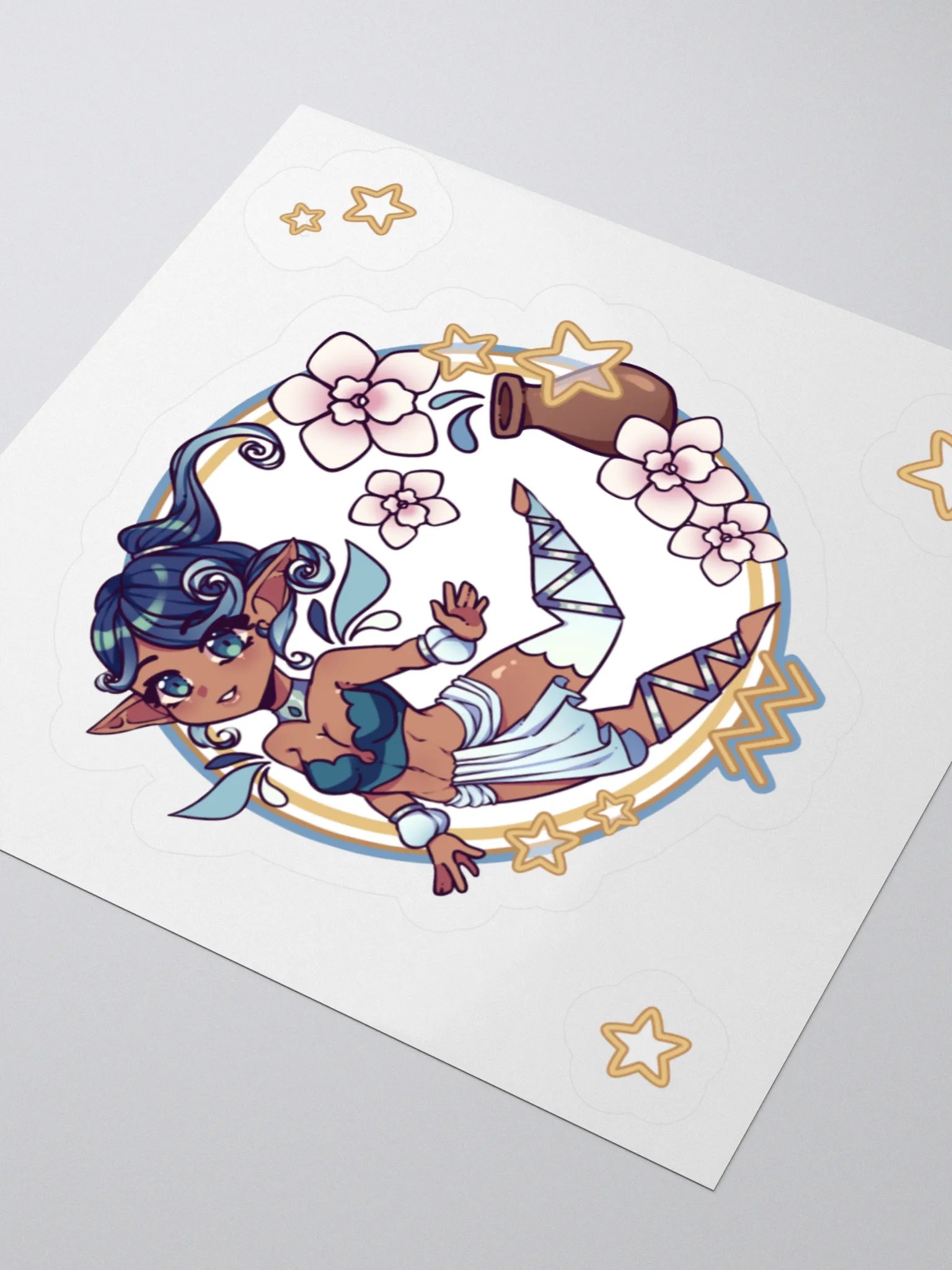 AQUARIUS ☆ Zodiac Chibi Sticker product image (8)