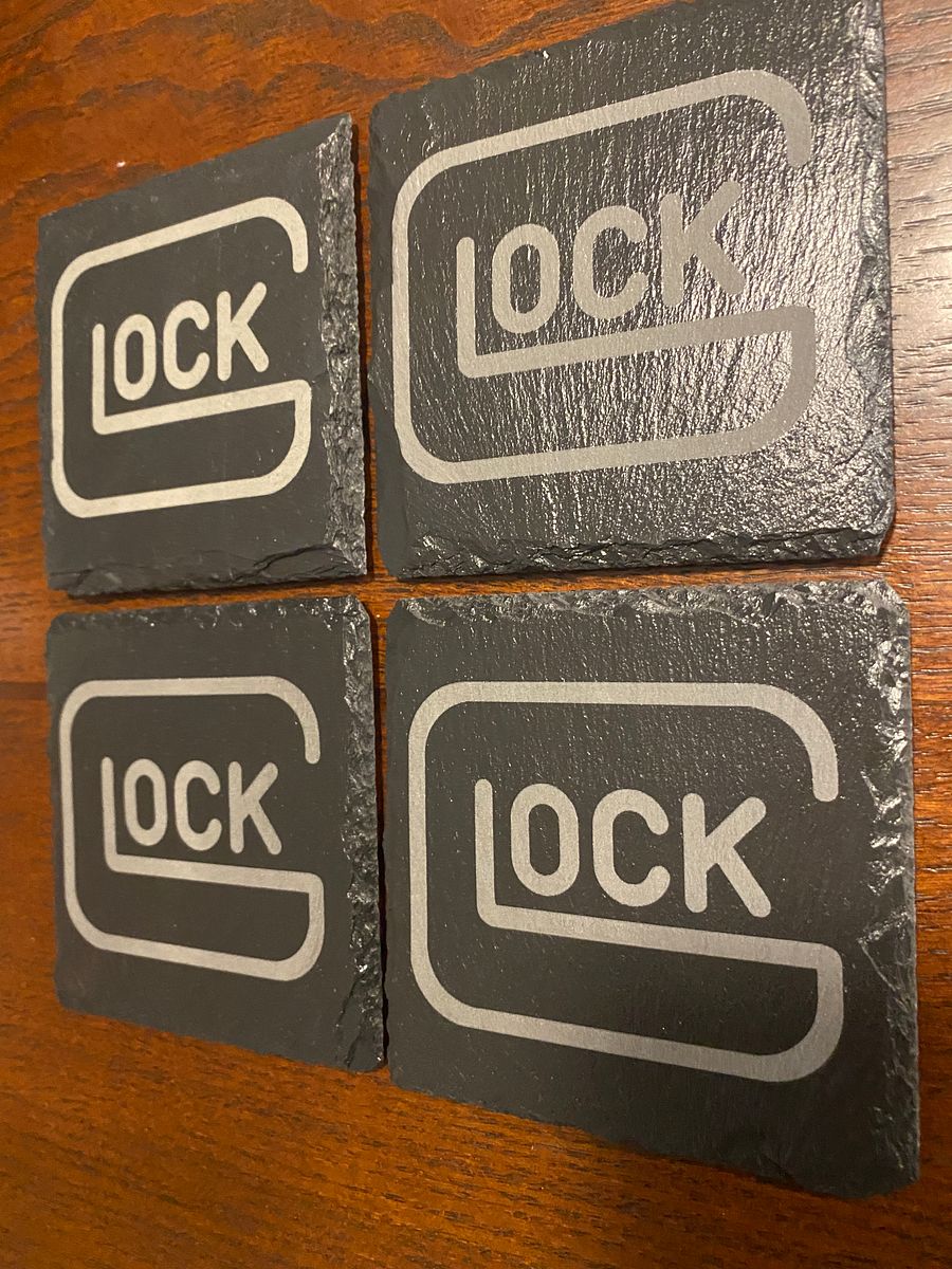 Glock - Slate Coasters - Set of 4 Custom Laser Engraved product image (1)