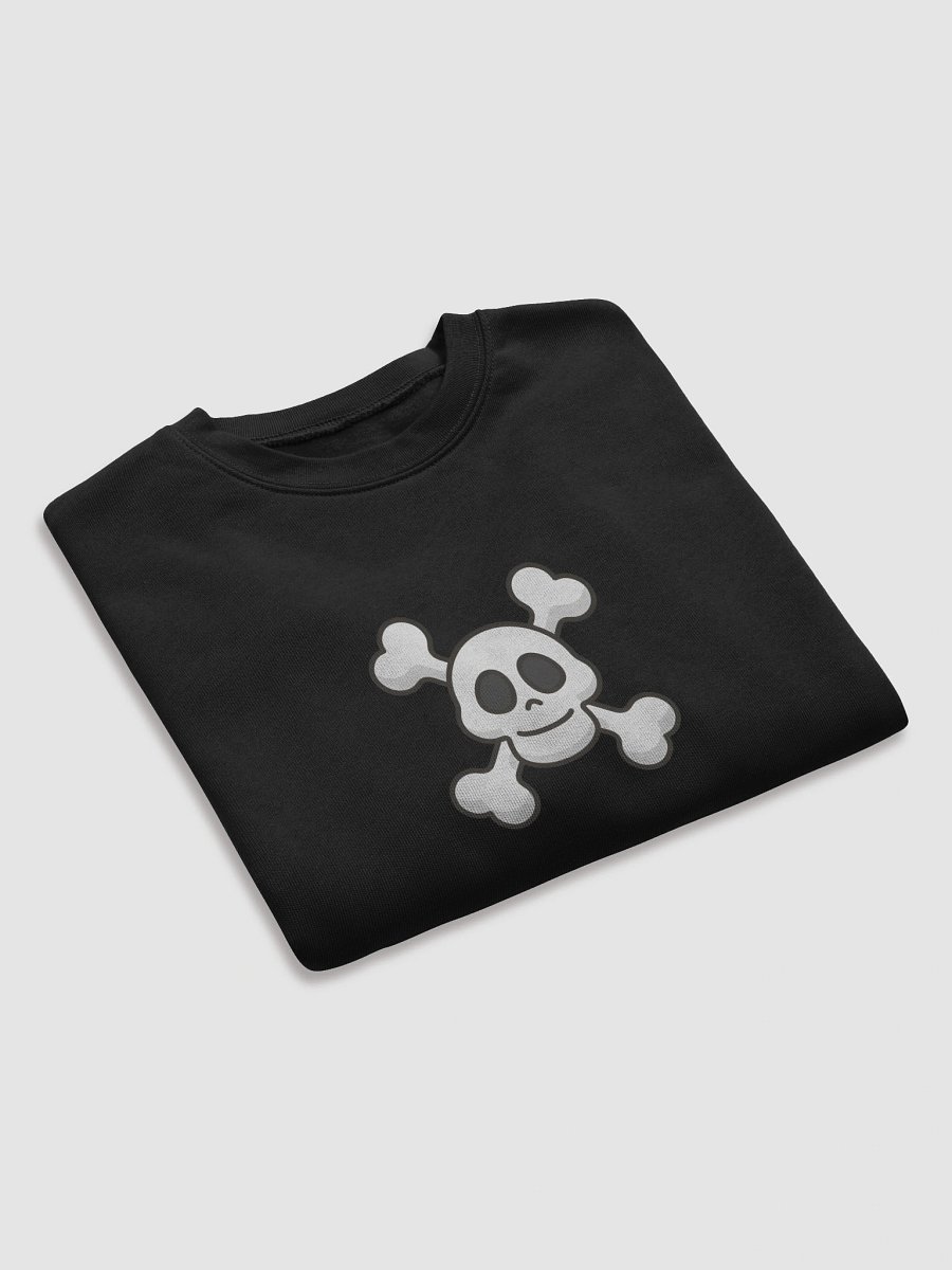 Smiling Skull and Crossbones Fleece Crop Sweatshirt product image (7)