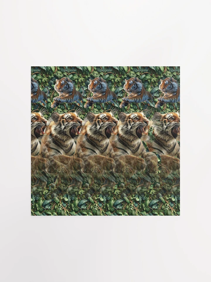Leaping Tiger - 3D Stereogram Poster product image (2)