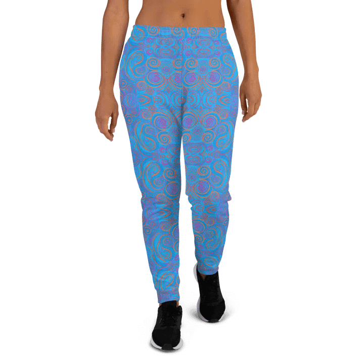 Funky Blue Dreams Liquid Tie-Dye Women's Joggers product image (2)