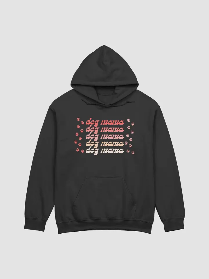 Dog Mama Groovy Script Repeated Pinks with Paws Hoodie product image (2)
