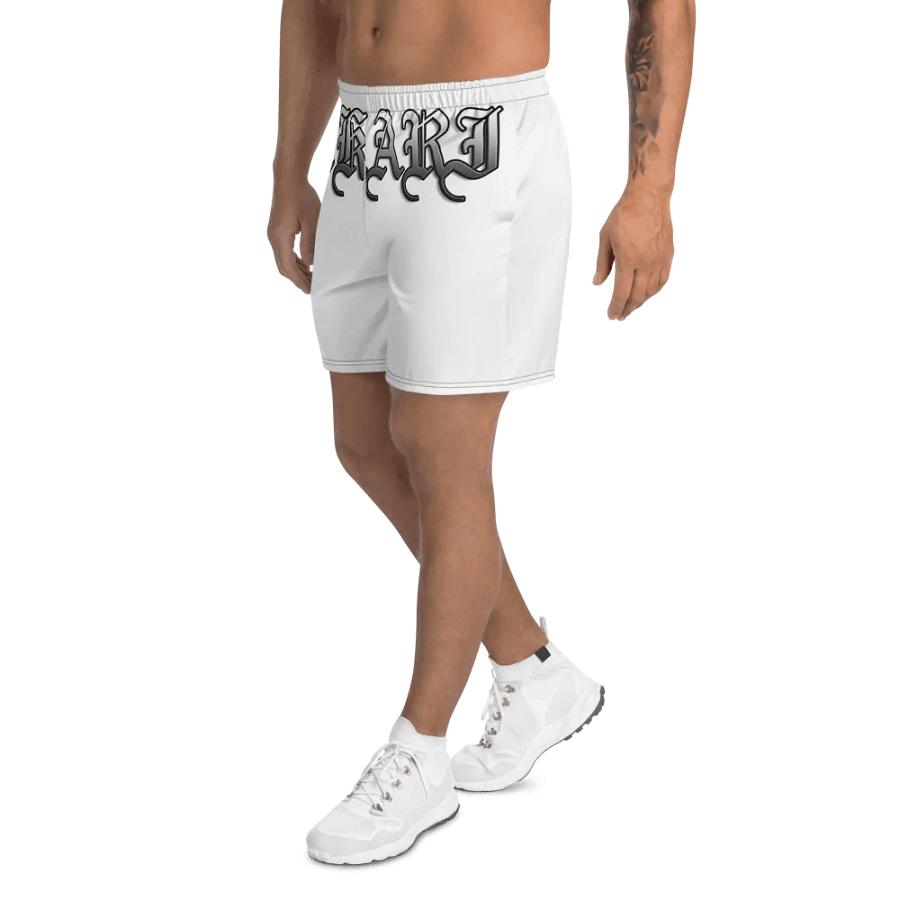 Unisex Athletic Shorts white/black design product image (9)